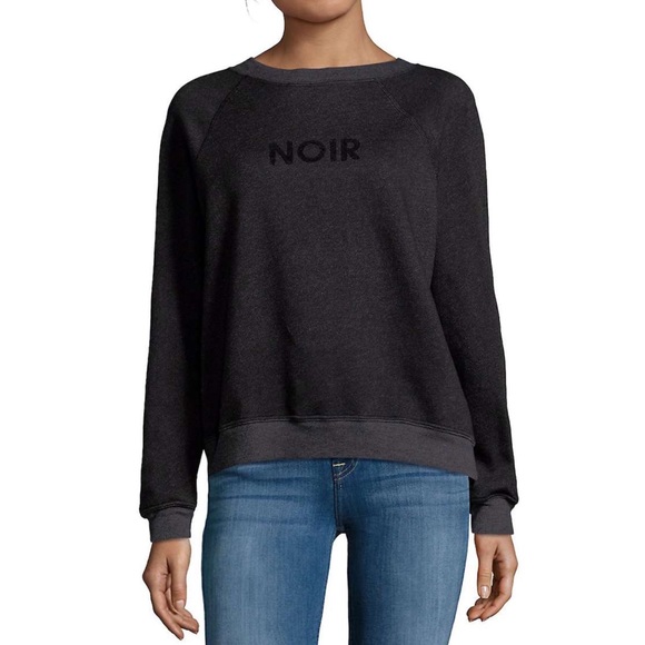 Rare Wildfox Noir Sommers Sweatshirt Black Flocked - Picture 3 of 6